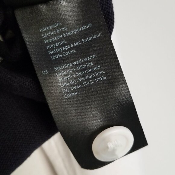 COS Striped Cardigan 100% Cotton V Neck Cream Black Relaxed Fit Size S Preppy - Picture 12 of 16